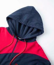 Load image into Gallery viewer, PANELED HALF ZIP HOODED SWEAT