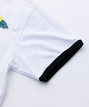 Load image into Gallery viewer, S/S FLORAL PRINT RINGER TEE