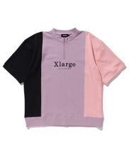 Load image into Gallery viewer, S/S COLORBLOCK HALF ZIP-UP SWEAT
